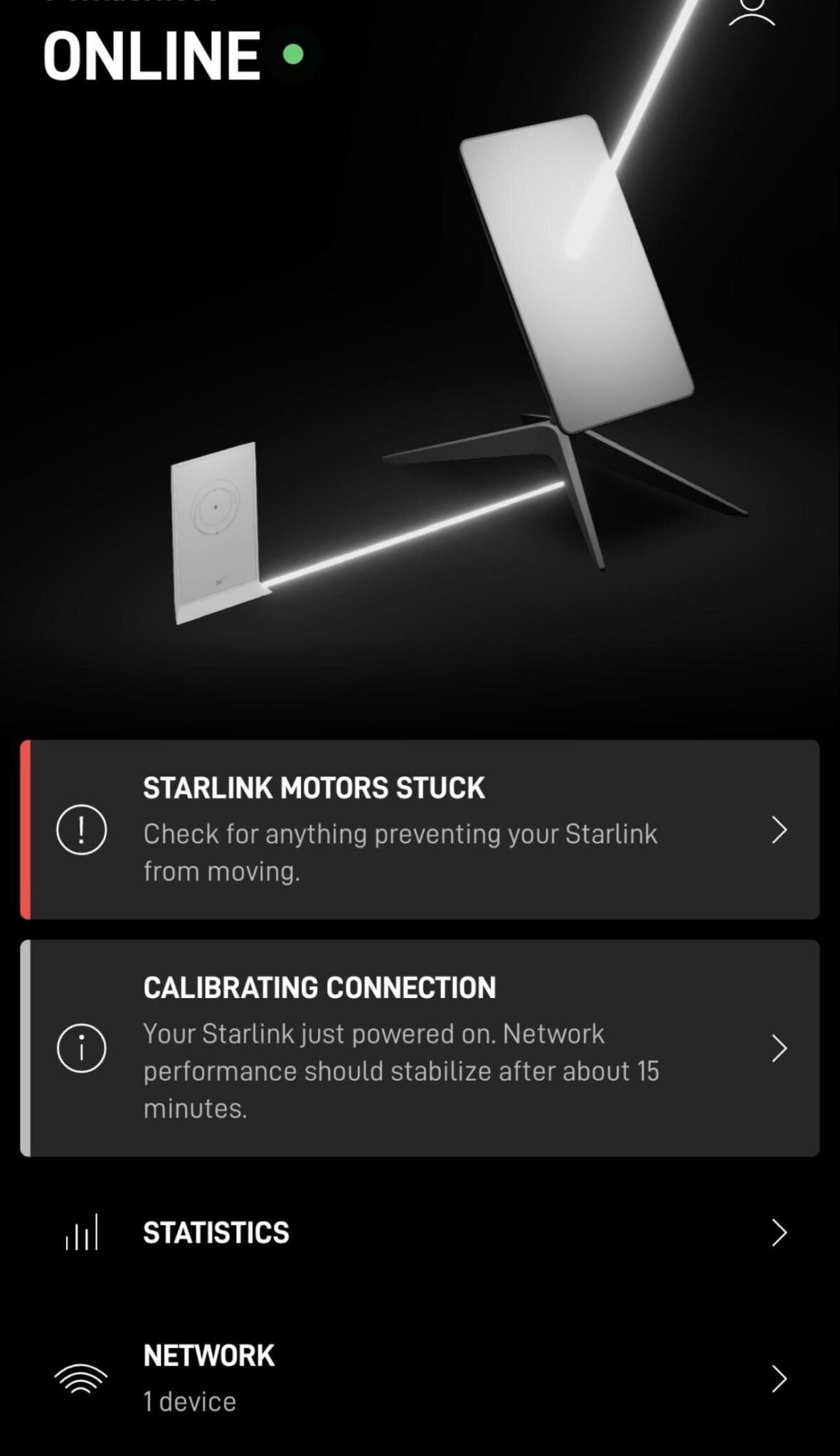 How To Fix The Starlink Motors Stuck Error Starlink Hardware