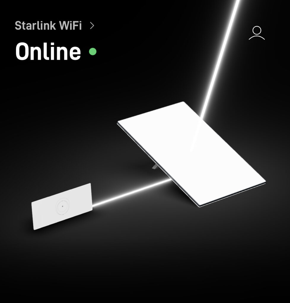 Starlink online status screen